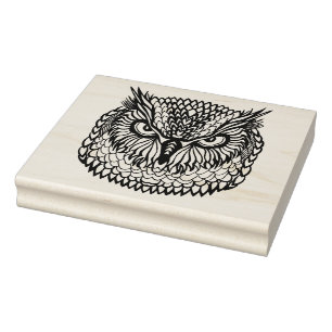 Stijl Eagle Owl Head Rubberstempel
