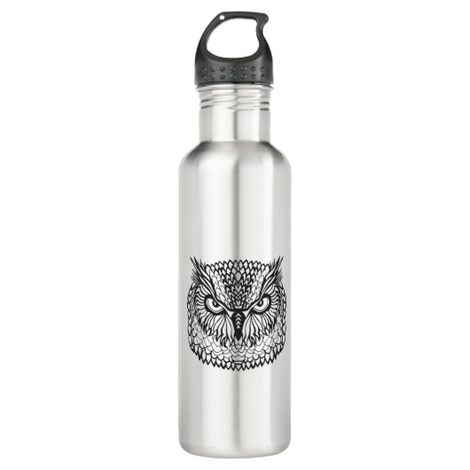 Stijl Eagle Owl Head Waterfles (Voorkant)