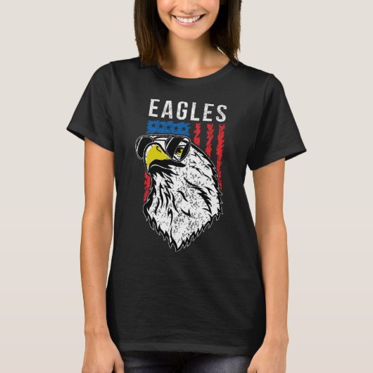 stijl Eagles vliegende zonnebril Amerikaanse fl T-shirt (Voorkant)