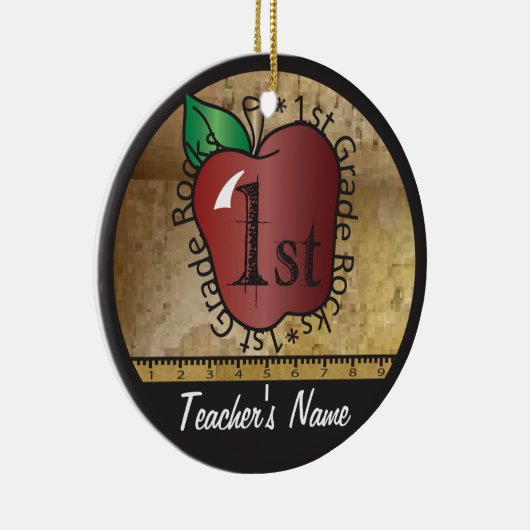 stijl eerste klas van de leraar | Chalkboard Keramisch Ornament (Rechts)