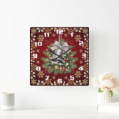 Stijl en elegante en mooie kerst vierkante klok (Huis)