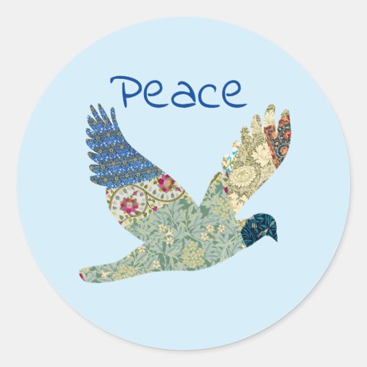  stijl Floral Dove Peace Stickers (Voorkant)
