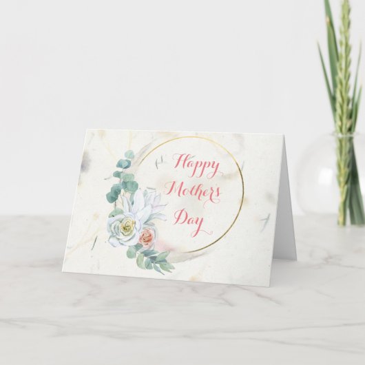  stijl Floral Happy Moederdag Bedankkaart (Voorkant)