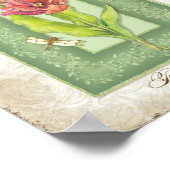 stijl Floral - Pony, Roos, Tulip & Iris Poster (Hoek)