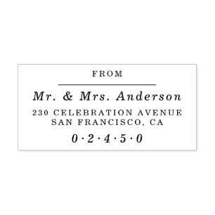Stijl Formele Douanenamen & Terugkeeradres Rubberstempel