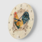 stijl Frans land Rustic Barn Rooster Grote Klok (Hoek)