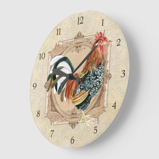 stijl Frans land Rustic Barn Rooster Grote Klok (Hoek)