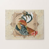 stijl Frans land Rustic Barn Rooster Legpuzzel (Horizontaal)