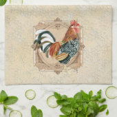  stijl Frans land Rustic Barn Rooster Theedoek (Gevouwen)