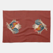  stijl Frans land Rustic Barn Rooster Theedoek (Horizontaal)