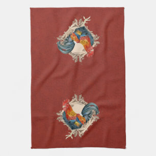  stijl Frans land Rustic Barn Rooster Theedoek