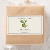  stijl Gedroogde limoenen op gebroken wit rechthoe Etiket (Insitu)