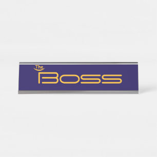 Stijl goud in de BOSS Bureau Naambordje
