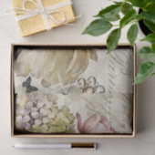  Stijl Grote Bloemen met Script Achtergrond Tissuepapier (Geschenk)