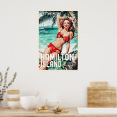  stijl Hamilton Island Travel Poster (Keuken)