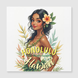 stijl Hawaii Travel Honolulu Magnetische Kaart