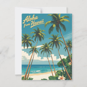  stijl Hawaiiaanse reizen Aloha van Hawaï Briefkaart