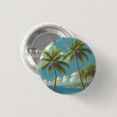 stijl Hawaiiaanse reizen Aloha van Hawaï Ronde Button 3,2 Cm (Voorkant /achterkant)