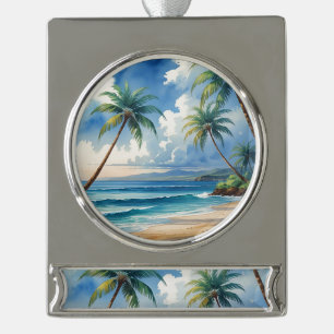 stijl Hawaiiaanse reizen Aloha van Hawaï Verzilverd Banner Ornament