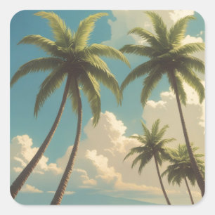 stijl Hawaiiaanse reizen Aloha van Hawaï Vierkante Sticker