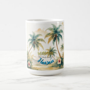  stijl Hawaiian Seascape Palms Travel Art Koffiemok