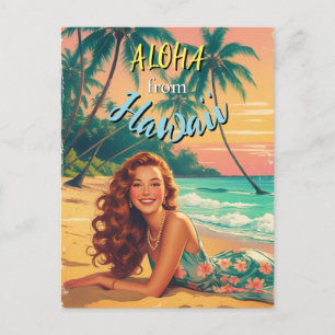  stijl Hawaiian Travel Aloha van Hawaï Feestdagenkaart