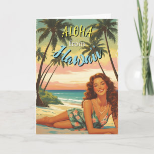 stijl Hawaiian Travel Aloha van Hawaï Kaart