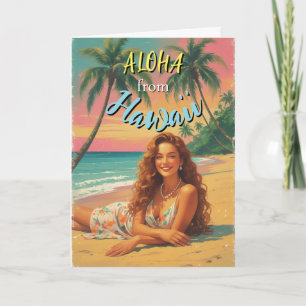  stijl Hawaiian Travel Aloha van Hawaï Kaart