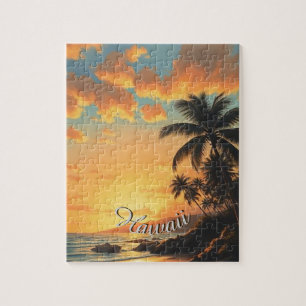  stijl Hawaiian Travel Coast Zee Sunset Legpuzzel