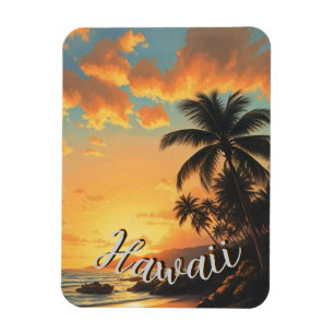 stijl Hawaiian Travel Coast Zee Sunset Magneet