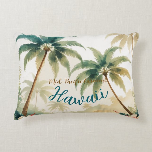  stijl Hawaiian Travel Honolulu Accent Kussen (Voorkant)