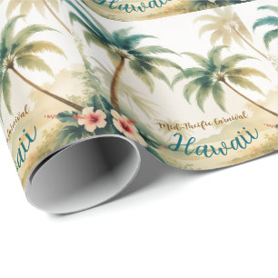  stijl Hawaiian Travel Honolulu Cadeaupapier