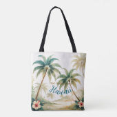  stijl Hawaiian Travel Honolulu Draagtas (Achterkant)