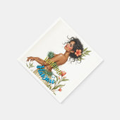  stijl Hawaiian Travel Honolulu Hula Meisje Servet (Hoek)