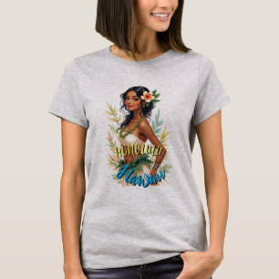 stijl Hawaiian Travel Honolulu Hula Meisje T-shirt