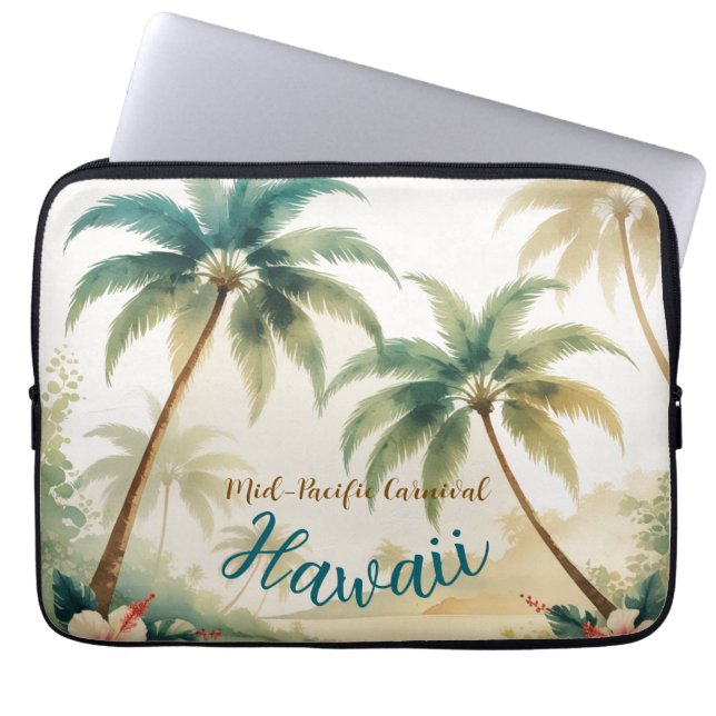  stijl Hawaiian Travel Honolulu Laptop Sleeve (Voorkant)