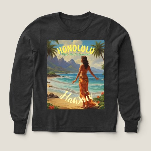  stijl Hawaiian Travel Honolulu Mid-Pacific (Voorkant)