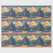  stijl Hawaiian Travel Honolulu Mid-Pacific Cadeaupapier (Vlak)