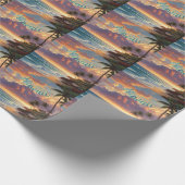  stijl Hawaiian Travel Honolulu Mid-Pacific Cadeaupapier (Hoek)