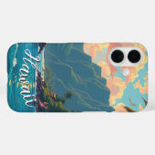 stijl Hawaiian Travel Honolulu Mid-Pacific Case-Mate iPhone Case (Achterkant (horizontaal))