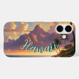 stijl Hawaiian Travel Honolulu Mid-Pacific iPhone 16 Hoesje