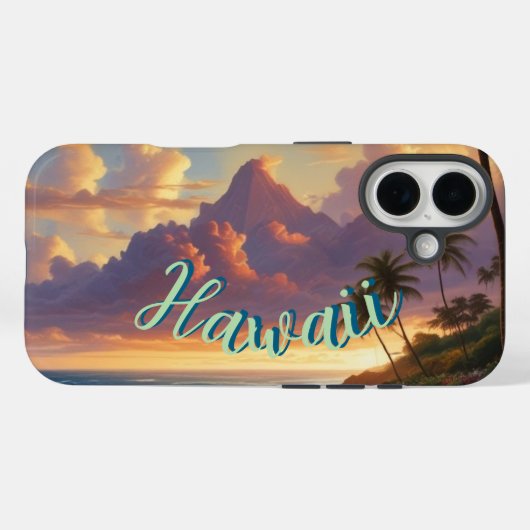  stijl Hawaiian Travel Honolulu Mid-Pacific Case-Mate iPhone Case (Achterkant (horizontaal))