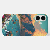 stijl Hawaiian Travel Honolulu Mid-Pacific Case-Mate iPhone Case (Achterkant (horizontaal))