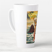 stijl Hawaiian Travel Honolulu Mid-Pacific Latte Mok (Linkerhoek)