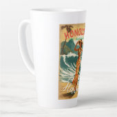  stijl Hawaiian Travel Honolulu Mid-Pacific Latte Mok (Linkerhoek)