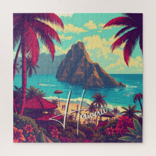  stijl Hawaiian Travel Honolulu Mid-Pacific Legpuzzel
