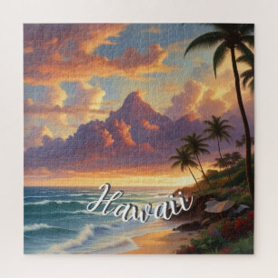 stijl Hawaiian Travel Honolulu Mid-Pacific Legpuzzel