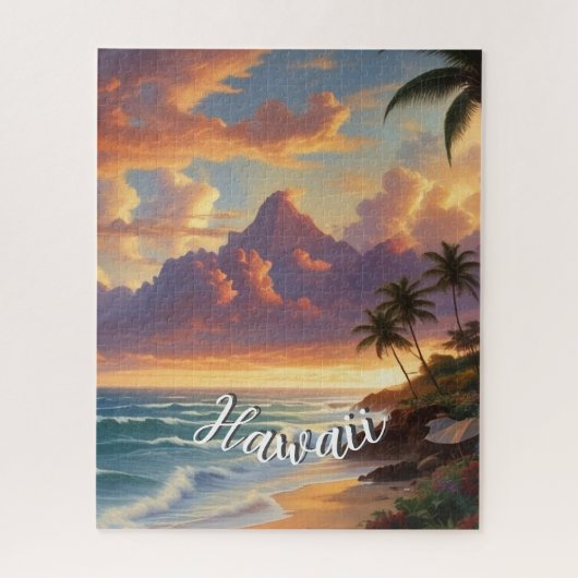  stijl Hawaiian Travel Honolulu Mid-Pacific Legpuzzel (Verticaal)
