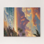  stijl Hawaiian Travel Honolulu Mid-Pacific Legpuzzel (Horizontaal)