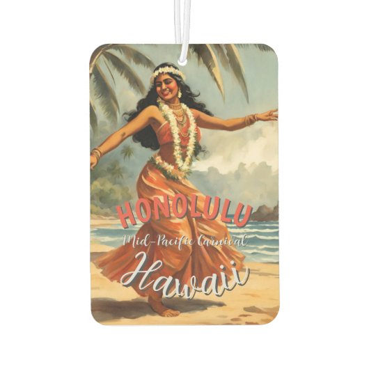 stijl Hawaiian Travel Honolulu Mid-Pacific Luchtverfrisser (Achterkant)